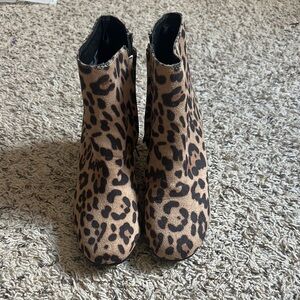 Time and Tru Brown and Black Ankle Booties